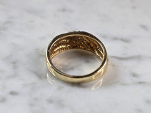 Load image into Gallery viewer, Mens Vintage Estate 14K Yellow Gold Diamond Ring 5.6g E7224