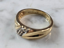 Load image into Gallery viewer, Mens Vintage Estate 14K Yellow Gold Diamond Ring 5.6g E7224