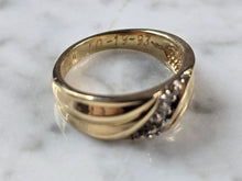 Load image into Gallery viewer, Mens Vintage Estate 14K Yellow Gold Diamond Ring 5.6g E7224