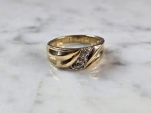 Load image into Gallery viewer, Mens Vintage Estate 14K Yellow Gold Diamond Ring 5.6g E7224
