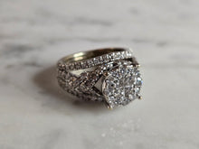 Load image into Gallery viewer, Womens Vintage Estate 14K White Gold Diamond Ring 7.2g E7225