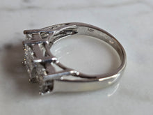 Load image into Gallery viewer, Womens Vintage Estate 14K White Gold Diamond Ring 5.2g E7227