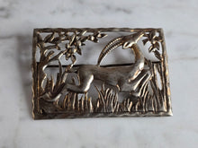 Load image into Gallery viewer, Women&#39;s Vintage Estate Sterling Silver Art Deco Stag Brooch 15.9g E7234