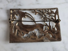 Load image into Gallery viewer, Women&#39;s Vintage Estate Sterling Silver Art Deco Stag Brooch 15.9g E7234