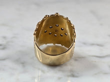 Load image into Gallery viewer, Womens Vintage Estate 14K Yellow Gold Diamond Cigar Band Ring 10.0g E7234