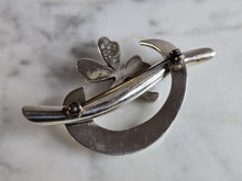 Load image into Gallery viewer, Womens Vintage Estate Sterling Silver Modernist Flower Brooch 14.1g E7235
