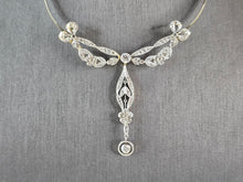 Load image into Gallery viewer, Womens Vintage Antique 14K Gold Diamond Victorian Necklace Pendant 19.8g E7243