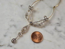 Load image into Gallery viewer, Womens Vintage Antique 14K Gold Diamond Victorian Necklace Pendant 19.8g E7243