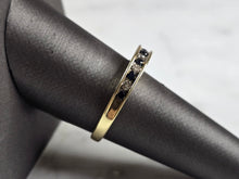 Load image into Gallery viewer, Womens Vintage Estate 10k Yellow Gold Sapphire Diamond Ring 3.5g E7244