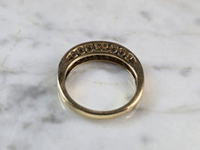 Load image into Gallery viewer, Womens Vintage Estate 10k Yellow Gold Sapphire Diamond Ring 3.5g E7244