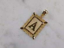 Load image into Gallery viewer, Womens Sterling Silver Gold Tone Initial Letter " A " Pendant 1.3g E7252