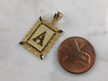 Load image into Gallery viewer, Womens Sterling Silver Gold Tone Initial Letter " A " Pendant 1.3g E7252