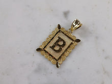 Load image into Gallery viewer, Womens Sterling Silver Gold Tone Initial Letter " B " Pendant 1.3g E7253