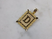 Load image into Gallery viewer, Womens Sterling Silver Gold Tone Initial Letter " D " Pendant 1.3g E7254