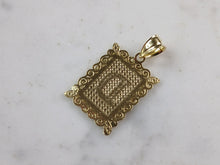 Load image into Gallery viewer, Womens Sterling Silver Gold Tone Initial Letter " D " Pendant 1.3g E7254