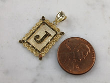 Load image into Gallery viewer, Womens Sterling Silver Gold Tone Initial Letter " J " Pendant 1.3g E7255