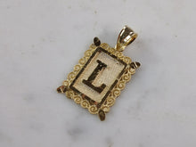 Load image into Gallery viewer, Womens Sterling Silver Gold Tone Initial Letter " L " Pendant 1.3g E7257