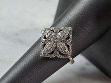 Load image into Gallery viewer, Womens Vintage Estate Sterling Silver Diamond Ring 3.7g #E7262