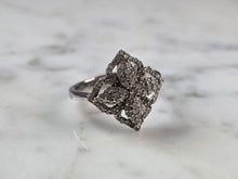 Load image into Gallery viewer, Womens Vintage Estate Sterling Silver Diamond Ring 3.7g #E7262