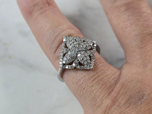 Load image into Gallery viewer, Womens Vintage Estate Sterling Silver Diamond Ring 3.7g #E7262