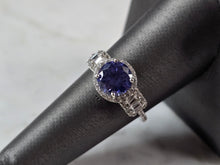 Load image into Gallery viewer, Womens Vintage Estate Sterling Silver Tanzanite Ring 2.9g E7265