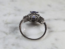 Load image into Gallery viewer, Womens Vintage Estate Sterling Silver Tanzanite Ring 2.9g E7265