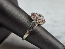 Load image into Gallery viewer, Womens Vintage Estate Sterling Silver CZ Pink Topaz Ring 3.1g E7266
