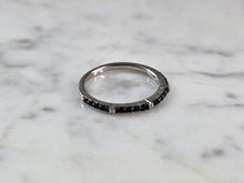 Load image into Gallery viewer, Womens Vintage Estate Sterling Silver Black Diamond ? Modernist Ring 1.4g #E7267