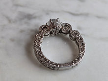 Load image into Gallery viewer, Womens Estate Sterling Silver Vanna K CZ Ring 4.4g E7268
