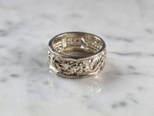 Load image into Gallery viewer, Womens Vintage Estate Sterling Silver Flower Ring 5.7g E7269