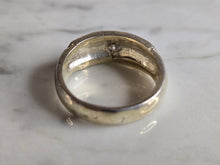 Load image into Gallery viewer, Womens Vintage Estate Sterling Silver Modernist CZ Ring 6.5g E7270