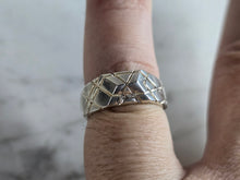 Load image into Gallery viewer, Womens Vintage Estate Sterling Silver Modernist Ring 5.1g E7271
