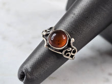 Load image into Gallery viewer, Womens Vintage Estate Sterling Silver Citrine Ring 2.4g E7274