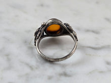 Load image into Gallery viewer, Womens Vintage Estate Sterling Silver Citrine Ring 2.4g E7274