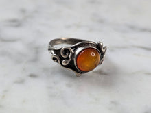 Load image into Gallery viewer, Womens Vintage Estate Sterling Silver Citrine Ring 2.4g E7274