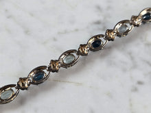 Load image into Gallery viewer, Womens Vintage Estate Sterling Silver Modernist Aqua Topaz Bracelet 16.7g #E7275
