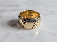Load image into Gallery viewer, Womens Vintage Estate 14K Yellow Gold Cigar Band Ring 5.1g E7276