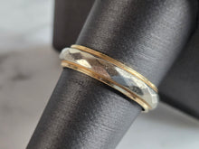 Load image into Gallery viewer, Mens Vintage Estate 14K Yellow &amp; White Gold Wedding Band Ring 5.1g #E7277