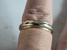 Load image into Gallery viewer, Mens Vintage Estate 14K Yellow &amp; White Gold Wedding Band Ring 5.1g #E7277