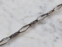 Load image into Gallery viewer, Womens Vintage Estate Sterling Silver Modernist Multi Stone Bracelet 8.6g E7281