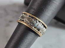 Load image into Gallery viewer, Womens Vintage Estate 14K White &amp; Yellow Gold Band Ring, 4.7g E7283