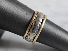 Load image into Gallery viewer, Womens Vintage Estate 14K White &amp; Yellow Gold Band Ring, 4.7g E7283