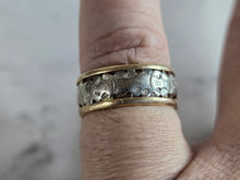 Load image into Gallery viewer, Womens Vintage Estate 14K White &amp; Yellow Gold Band Ring, 4.7g E7283