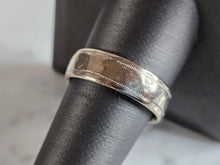 Load image into Gallery viewer, Mens Vintage Estate 14K White Gold Wedding Band Ring, 7.1g E7284