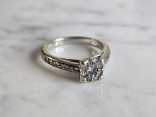 Load image into Gallery viewer, Womens Vintage Estate 14k White Gold Diamond Engagement Ring 5.1g E7286