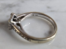 Load image into Gallery viewer, Womens Vintage Estate 14k White Gold Diamond Engagement Ring 5.1g E7286
