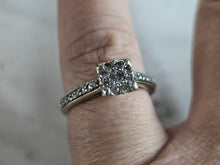 Load image into Gallery viewer, Womens Vintage Estate 14k White Gold Diamond Engagement Ring 5.1g E7286