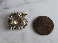 Load image into Gallery viewer, Womens Vintage Estate 10K Gold Heart Diamond Pendant 2.7g E7288