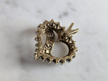 Load image into Gallery viewer, Womens Vintage Estate 10K Gold Heart Diamond Pendant 2.7g E7288