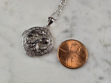 Load image into Gallery viewer, Womens Sterling Silver Aquarius Zodiac Pendant Necklace 3.5g E7290